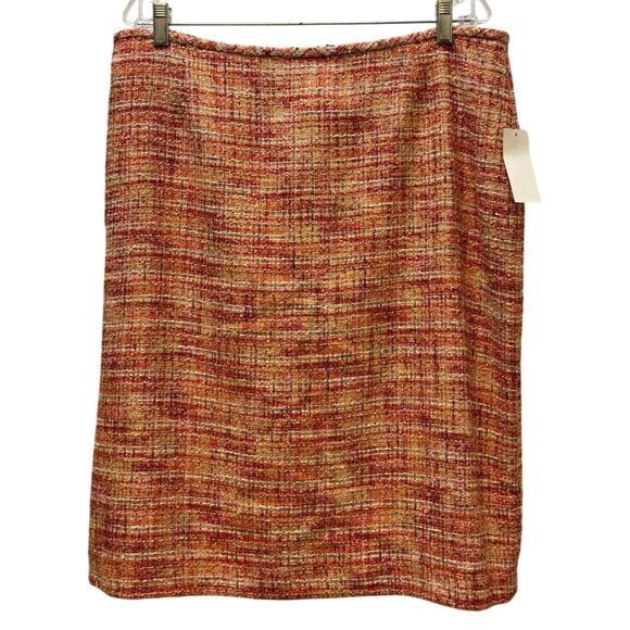 NWT Tahari Arthur S. Levine Tweed Suit Ensemble In Orange Size 16 - Picture 9 of 14